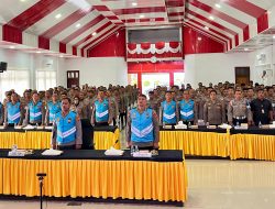 Peserta Seleksi PAG dan SBP Polda Sulteng, Ikuti Pengambilan Sumpah dan Pakta Integritas