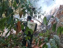 TNI dan Warga, Padamkan Kebakaran Lahan di Labonu